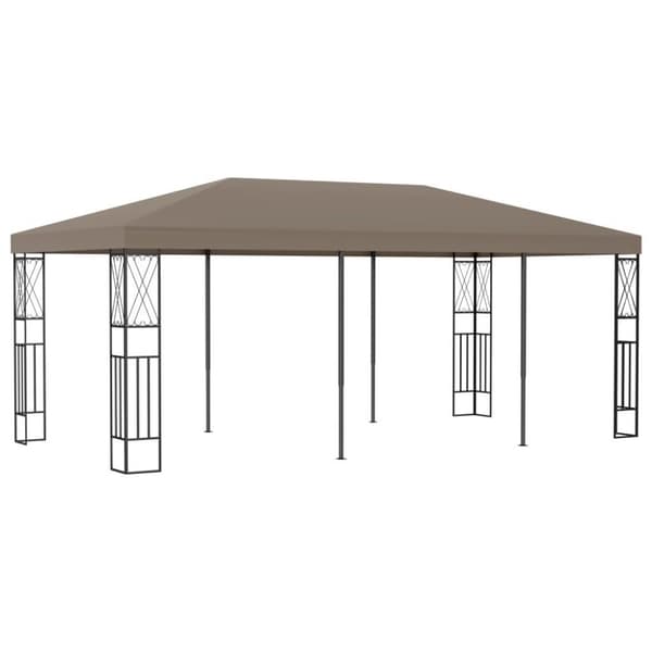 vidaXL pavillon 6x3 m stof gråbrun