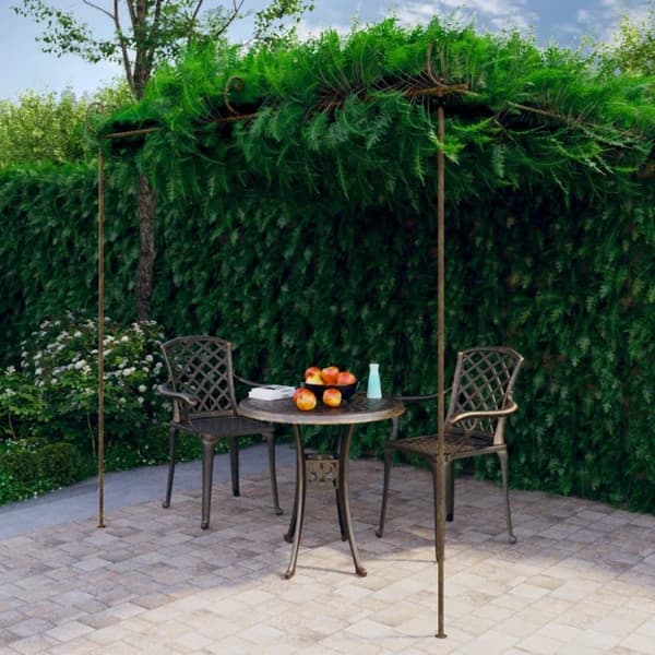 vidaXL Hagepergola antikk brun 3x3x2,5 m jern