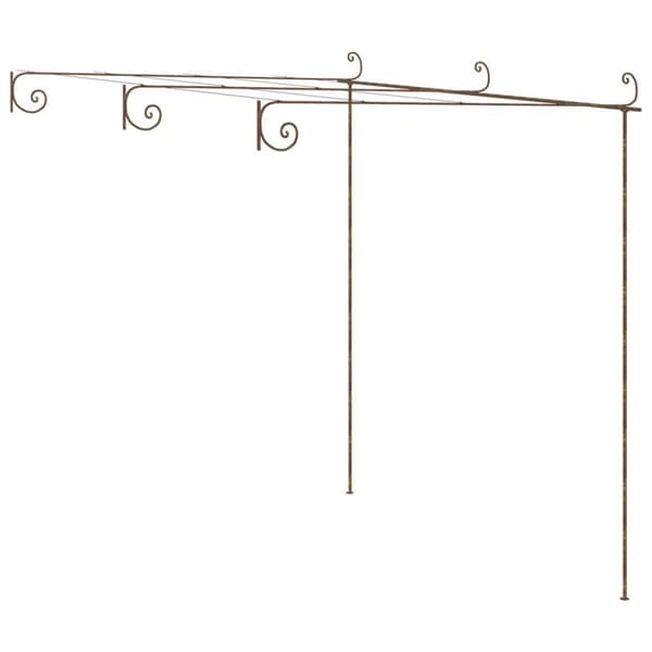 vidaXL Hagepergola antikk brun 3x3x2,5 m jern