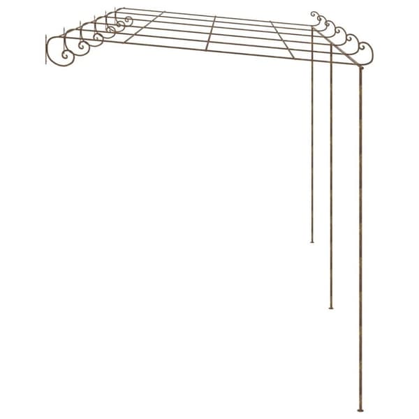 vidaXL Hagepergola antikk brun 6x3x2,5 m jern