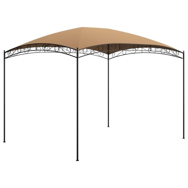vidaXL Paviljong 3x4x2,65 m gråbrun 180 g/m²