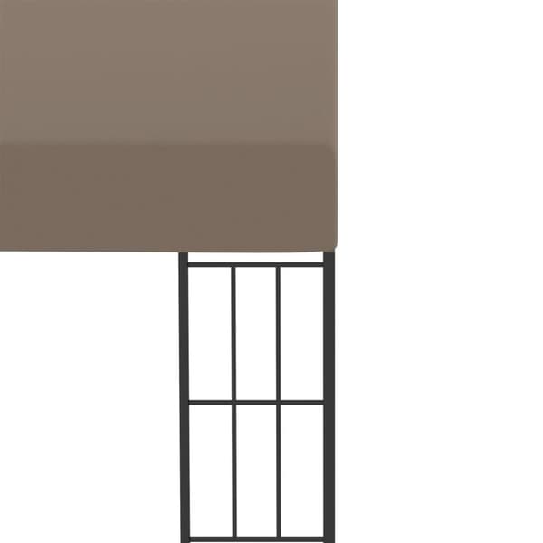 vidaXL vægmonteret pavillon 4x3 m stof gråbrun
