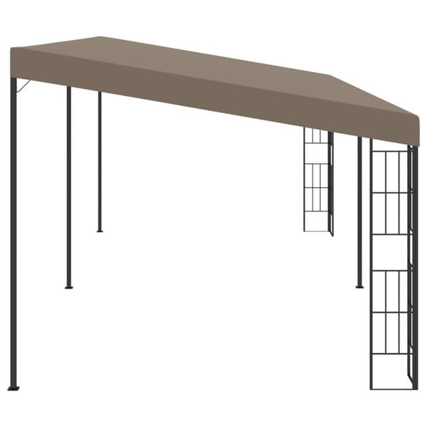 vidaXL vægmonteret pavillon 6x3 m stof gråbrun