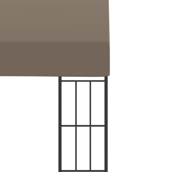 vidaXL vægmonteret pavillon 6x3 m stof gråbrun