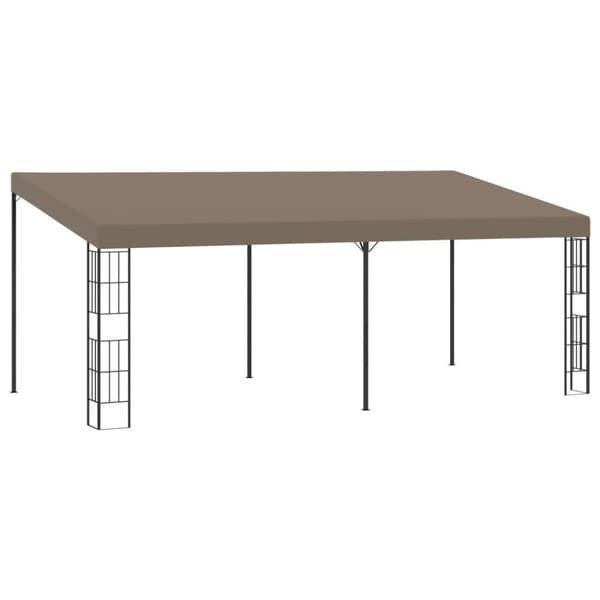 vidaXL vægmonteret pavillon 6x3 m stof gråbrun