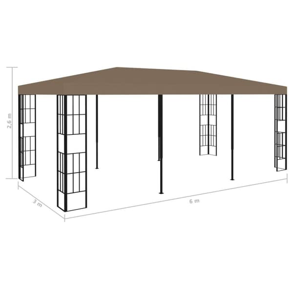 vidaXL Huvimaja 6x3 m harmaanruskea