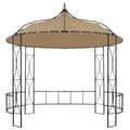 Miniatyrbilde 2 av 6: vidaXL Paviljong 300x290 cm gråbrun rund