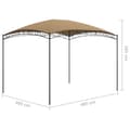 Miniatyrbillede 5 af 5: vidaXL havepavillon 3x4x2,65 180 g/m² gråbrun