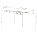 Pikkukuva 7 / 9: vidaXL Puutarhan pergola antiikkiruskea 6x3x2,5 m rauta