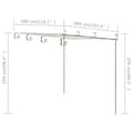 Pikkukuva 7 / 9: vidaXL Puutarhan pergola antiikkiruskea 4x3x2,5 m rauta