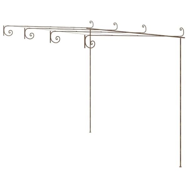 vidaXL Puutarhan pergola antiikkiruskea 4x3x2,5 m rauta