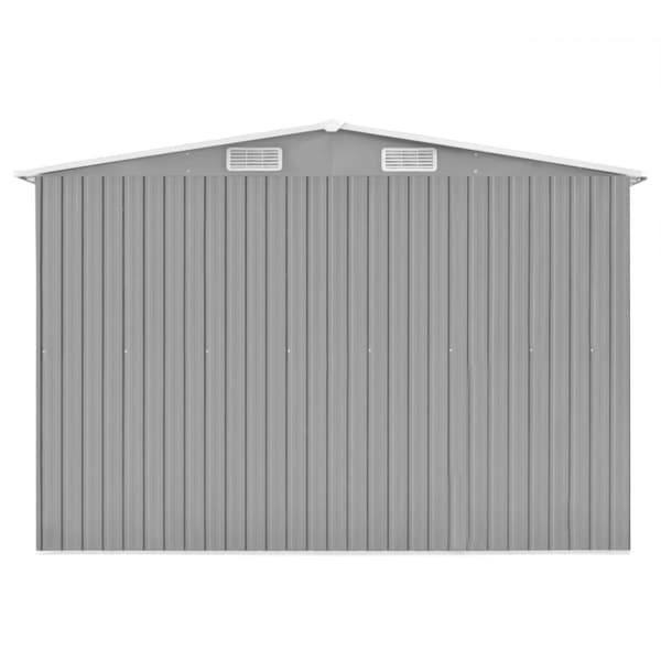 vidaXL Hageskur grå 257x990x181 cm galvanisert stål