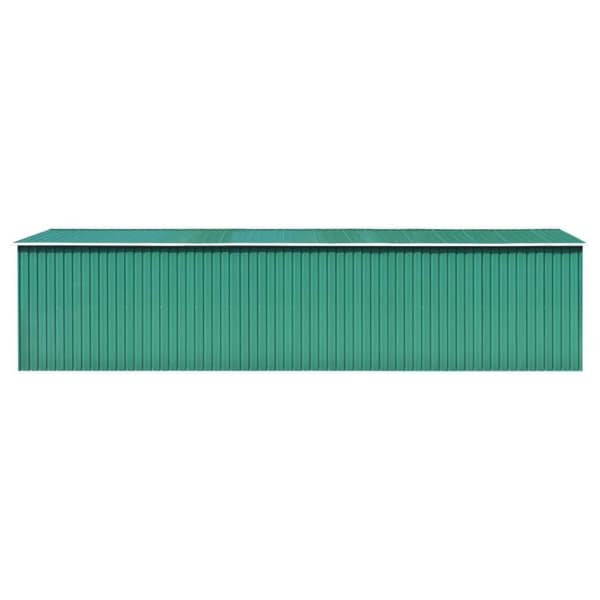 vidaXL Trädgårdsskjul grön 257x779x181 cm galvaniserat stål