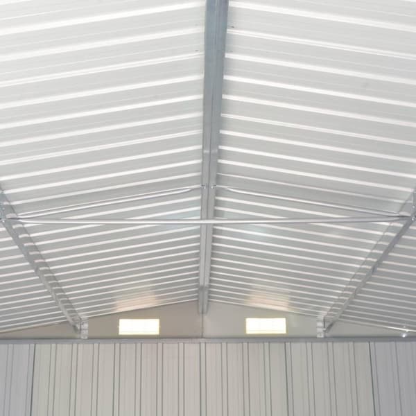 vidaXL haveskur 257x779x181 cm galvaniseret stål brun