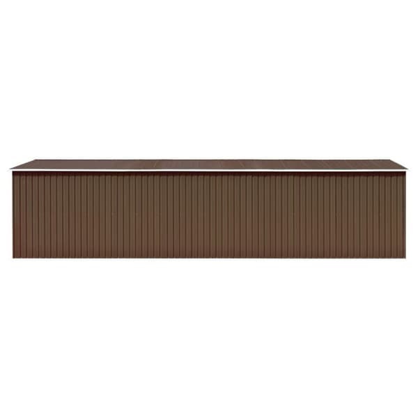 vidaXL haveskur 257x779x181 cm galvaniseret stål brun