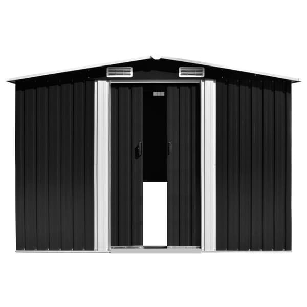 vidaXL haveskur 257x779x181 cm galvaniseret stål antracitgrå