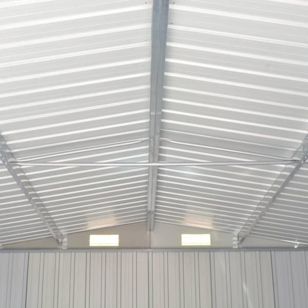 vidaXL haveskur 257x990x181 cm galvaniseret stål grå