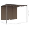 Miniatyrbillede 9 af 9: vidaXL havepavillon med gardin 3x3x2,25 m gråbrun
