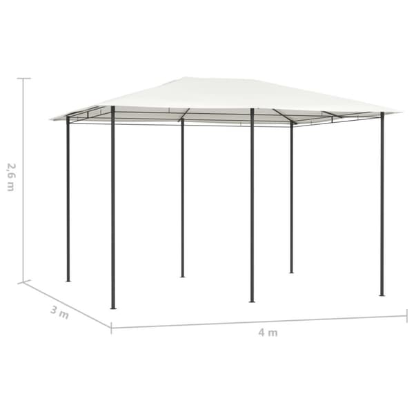 vidaXL Huvimaja 3x4x2,6 m kerma 160 g/m²
