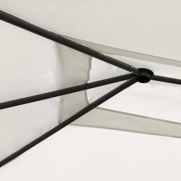 vidaXL Paviljong med stolpetrekk 3x4x2,6 m krem 160 g/m²
