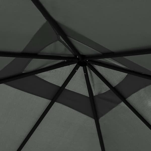 vidaXL pavillon 3x3x2,6 m 160 g/m² antracitgrå