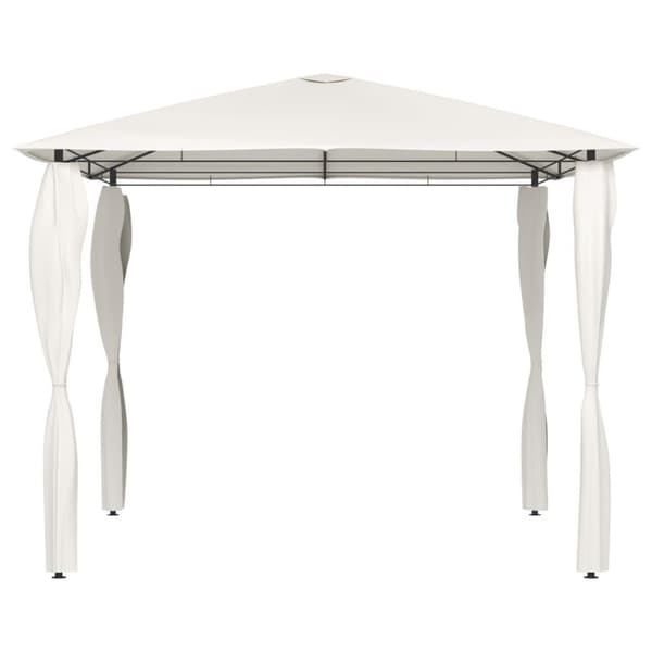 vidaXL med stolpeovertræk 3x3x2,6 m 160 g/m² cremefarvet