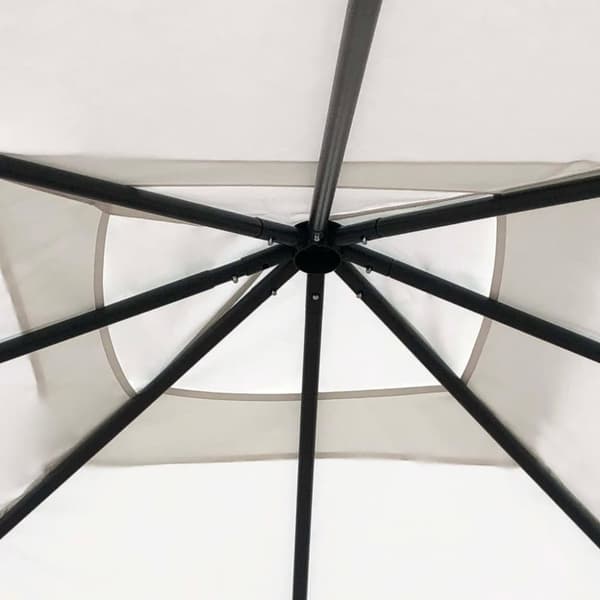 vidaXL pavillon 3x3x2,6 m 160 g/m² cremefarvet