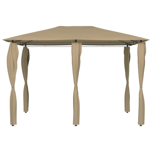 vidaXL Huvimaja sivuseinillä 3x4x2,6 m harmaanruskea 160 g/m²