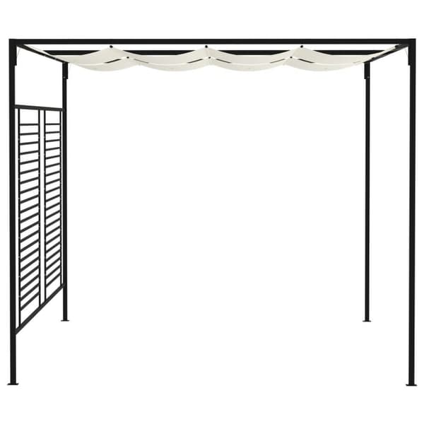 vidaXL Paviljong med uttrekkbart tak 3x4x2,3 m kremhvit 180 g/m²