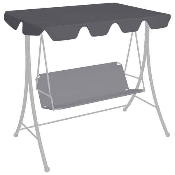 vidaXL baldakin til havegynge 188/168x145/110 cm antracitgrå