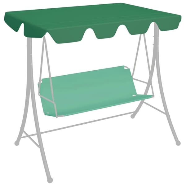 vidaXL Vaihtokatos puutarhakeinuun vihreä 188/168x145/110 cm