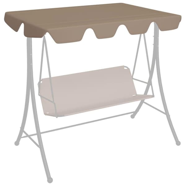 vidaXL Vaihtokatos puutarhakeinuun harmaanruskea 188/168x145/110 cm