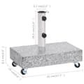Miniatyrbillede 7 af 7: vidaXL parasolfod 45x25x8,3 cm granit lysegrå