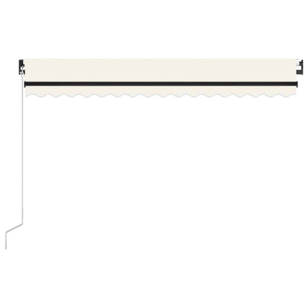vidaXL Markis manuellt infällbar 450x300 cm gräddvit