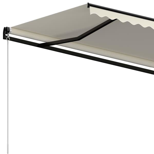vidaXL Markis manuellt infällbar 450x300 cm gräddvit