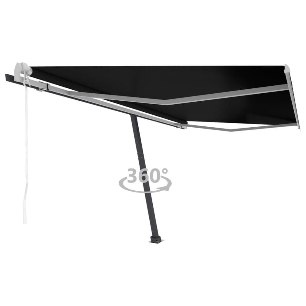 vidaXL Fristående markis automatisk 450x350 cm antracit