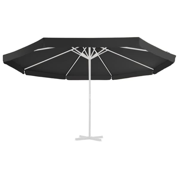 vidaXL Aurinkovarjon vaihtokangas musta 500 cm