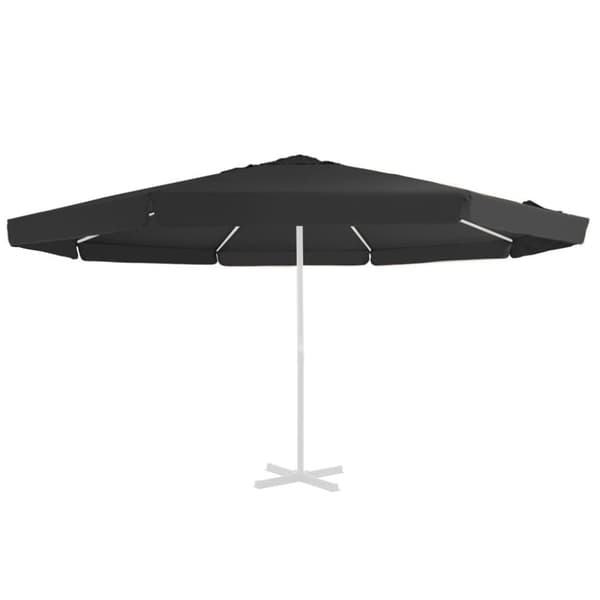 vidaXL Aurinkovarjon vaihtokangas musta 500 cm