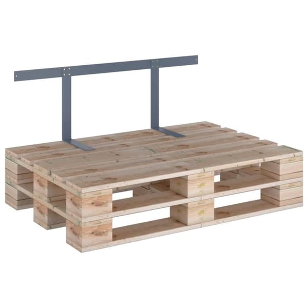 vidaXL ryglæn til pallesofa 110 cm jern lysegrå