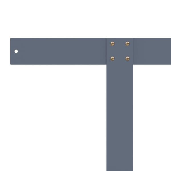 vidaXL ryglæn til pallesofa 110 cm jern lysegrå