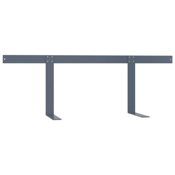 vidaXL ryglæn til pallesofa 110 cm jern lysegrå
