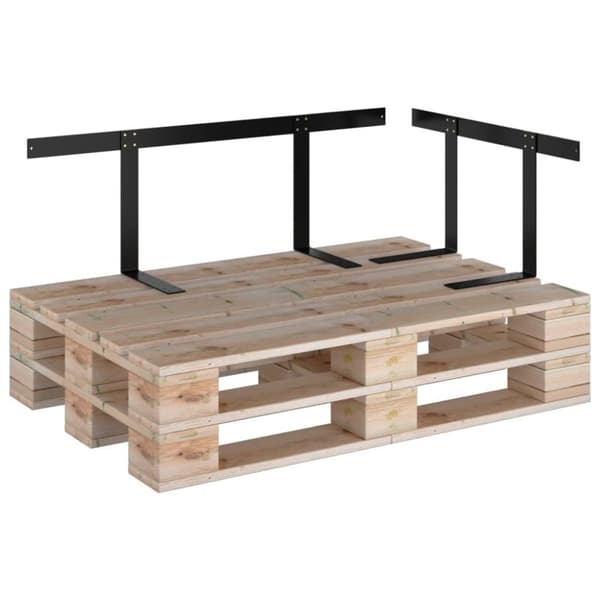 vidaXL Ryggstøtte til pallesofa svart 110 cm jern