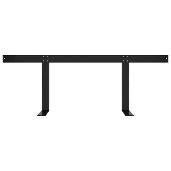 vidaXL Ryggstøtte til pallesofa svart 110 cm jern