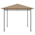 Miniatyrbilde 2 av 4: vidaXL Paviljong 3x3x2,7 m gråbrun 180 g/m²