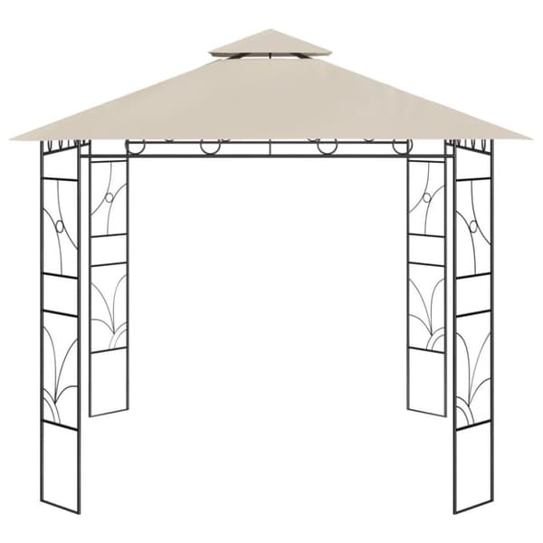 vidaXL Paviljong 3x3x2,7 m kremhvit 160 g/m²