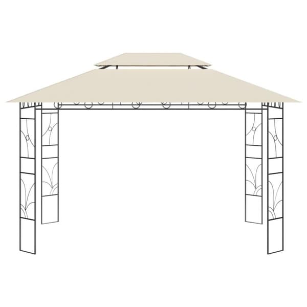 vidaXL Paviljong 4x3x2,7 m kremhvit 160 g/m²