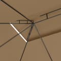 Miniatyrbillede 5 af 6: vidaXL pavillon 4x3x2,7 m 160 g/m² gråbrun