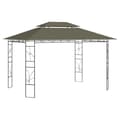 Miniatyrbillede 1 af 6: vidaXL pavillon 4x3x2,7 m 160 g/m² gråbrun