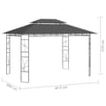 Miniatyrbillede 6 af 6: vidaXL pavillon 4x3x2,7 m 160 g/m² antracitgrå