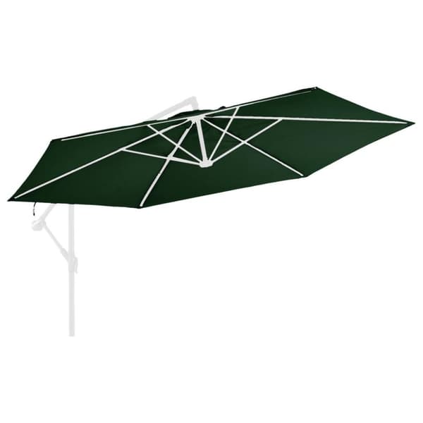 vidaXL Aurinkovarjon vaihtokangas vihreä 350 cm